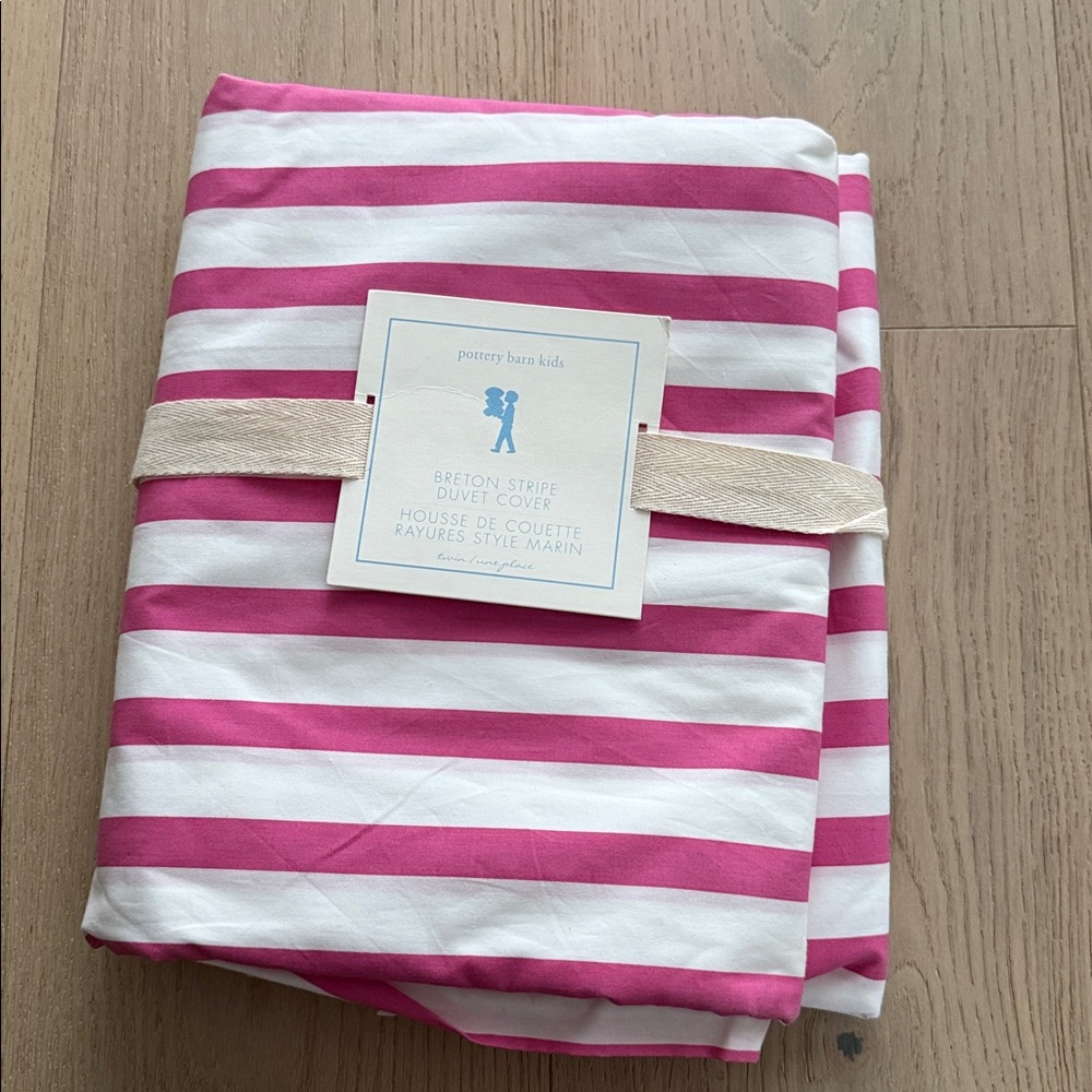 Pottery Barn Kids Breton Stripe Duvet Cover Twin